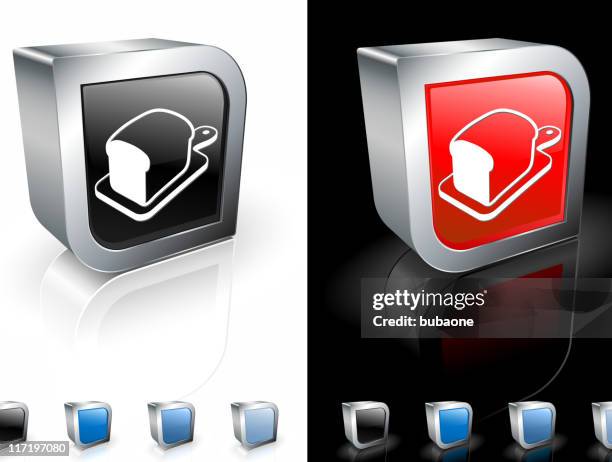 brown baked bread 3d royalty free vector art - brown bread stock illustrations