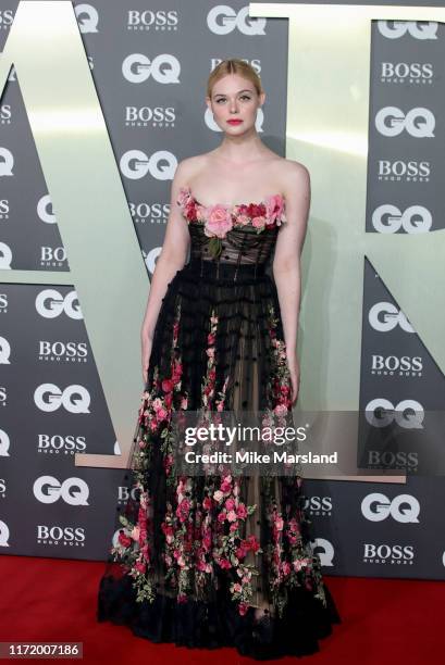 Elle Fanning attends the GQ Men Of The Year Awards 2019 at Tate Modern on September 03, 2019 in London, England.