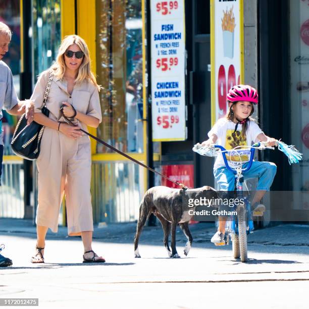 Sienna Miller and Marlowe Sturridge are seen in the West Village on September 03, 2019 in New York City.