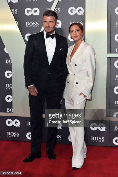 David Beckham and Victoria Beckham attend the GQ Men Of The Year Awards 2019 at Tate Modern on September 03, 2019 in London, England.