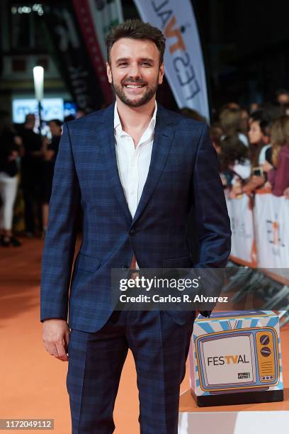 Actor Jordi Planas attends 'No Te Puedes Esconder' premiere at Teatro Principal on September 03, 2019 in Vitoria-Gasteiz, Spain.