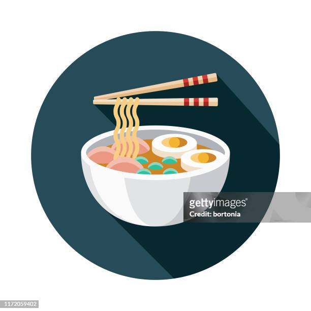 ramen japanese food icon - ramen noodles stock illustrations