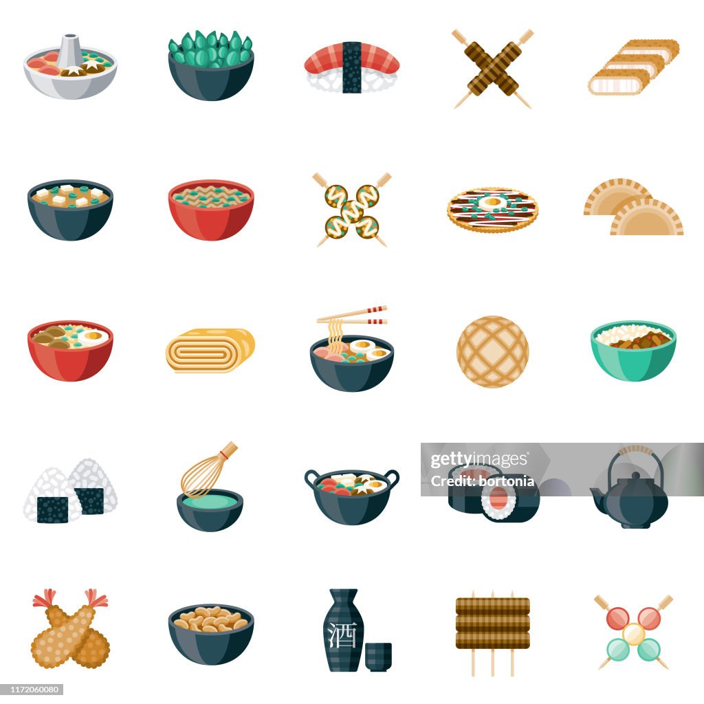 Japanese Food Icon Set