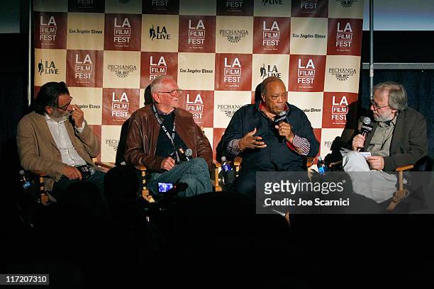 Actor Andy Garcia, screenwriter Frank Pierson, musician Quincy Jones and film critic Kenneth Turan attend A Conversation: Remembering Sidney Lumet...
