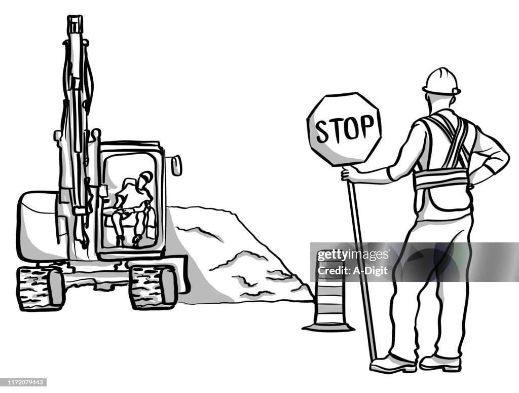 Road Construction Delays High-Res Vector Graphic - Getty Images