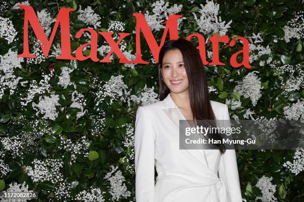 Actress Claudia Kim aka Kim Soo-Hyun attends the photocall for 'Max Mara' flagship store opening on September 03, 2019 in Seoul, South Korea.