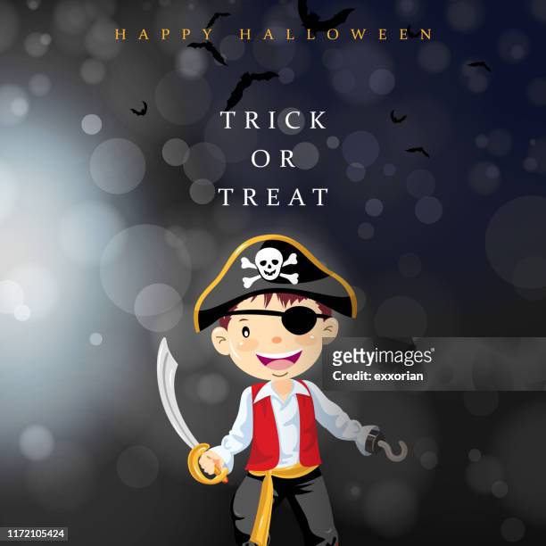 halloween pirate night party - eye mask stock illustrations