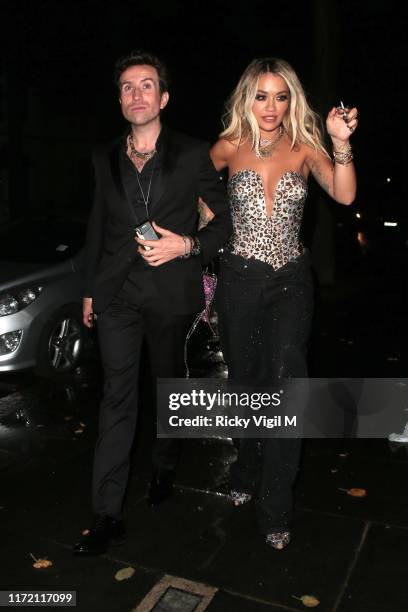 Nick Grimshaw and Rita Ora seen attending GQ Men of the Year Awards afterparty on September 03, 2019 in London, England.