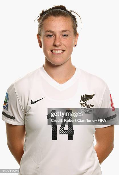 Sarah McLaughlin of New Zealand during the FIFA portrait session on June 24, 2011 in Bochum, Germany.