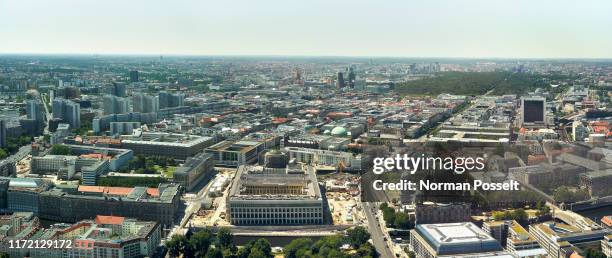scenic, sunny cityscape, berlin west, germany - berlin aerial stock pictures, royalty-free photos & images