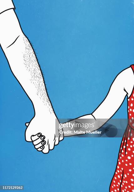 ilustraciones, imágenes clip art, dibujos animados e iconos de stock de father and daughter holding hands - padre