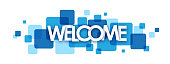 WELCOME colorful typography banner