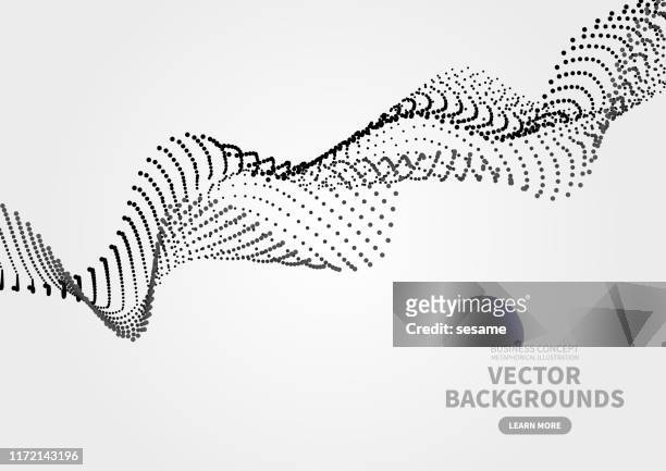 dotted particle curve background - dna stock illustrations