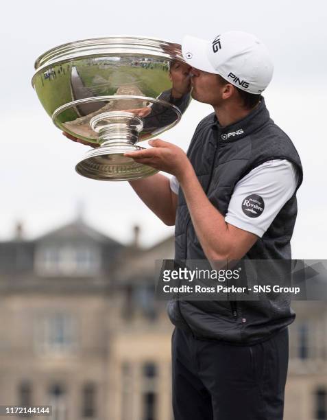 Victor Perez wins the Alfred Dunhill Links Championship at St Andrews Links, on September 29, in St Andrews, Scotland