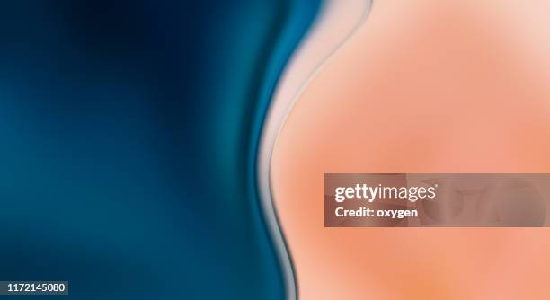 abstract fluid blue pink color shapes. pastel colored background - de color melocotón fotografías e imágenes de stock