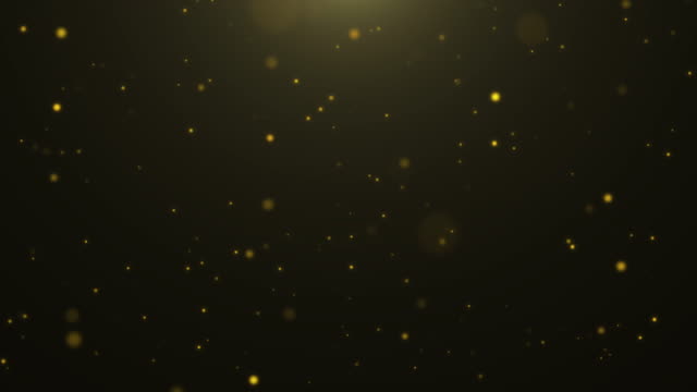 4k resolution Christmas Background, Defocused Gold Colored Particles on black alpha layer Background,Slowly falling white bokeh, glitter lights Background