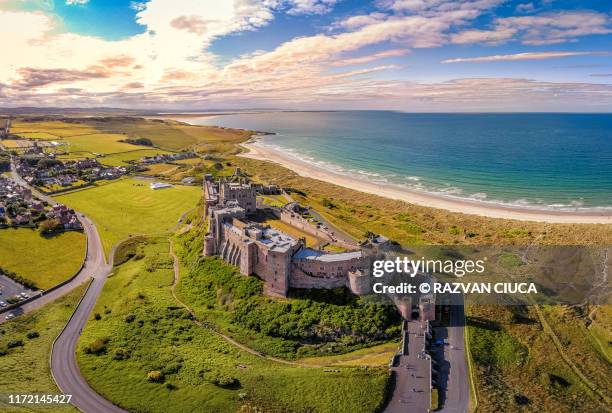 bamburgh castle - bamburgh stock pictures, royalty-free photos & images