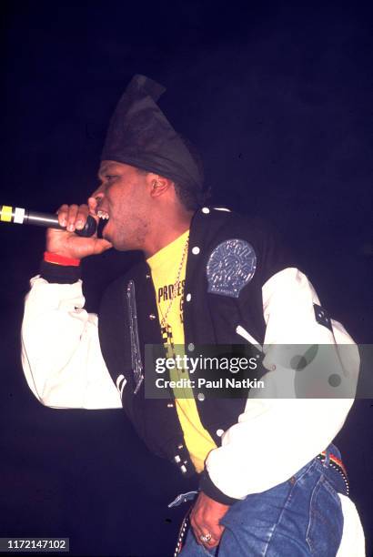 Luther Campbell of the group 2 Live Crew performing at the International Ampitheater in Chicago, Illinois, July 8, 1990.