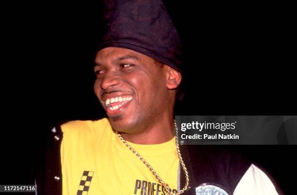 Luther Campbell of the group 2 Live Crew performing at the International Ampitheater in Chicago, Illinois, July 8, 1990.