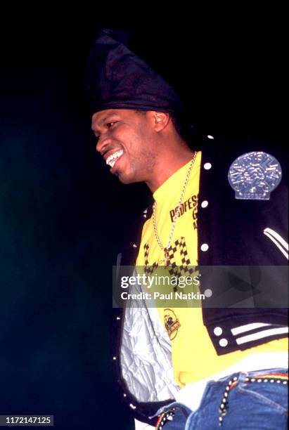 Luther Campbell of the group 2 Live Crew performing at the International Ampitheater in Chicago, Illinois, July 8, 1990.