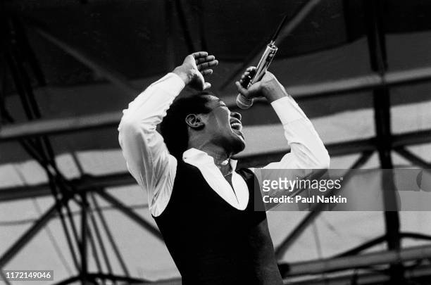 American singer Ben Vereen performing on stage at Chicagofest in Chicago, Illinois, August 17, 1980.