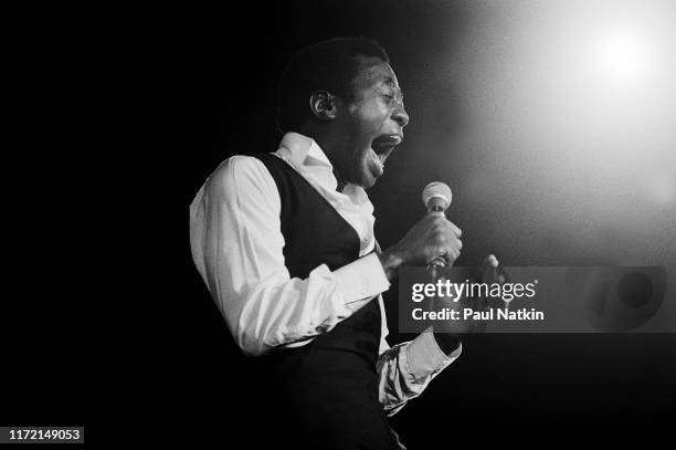 American singer Ben Vereen performing on stage at Chicagofest in Chicago, Illinois, August 17, 1980.