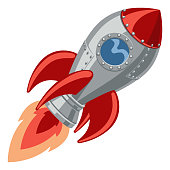 Cartoon Rocket Space Ship