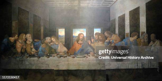 The Last Supper, a mural painting by Italian artist Leonardo da Vinci, housed by the refectory of the Convent of Santa Maria delle Grazie in Milan,...