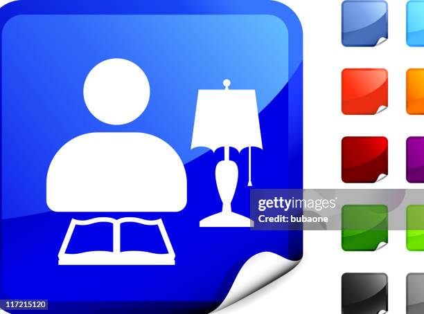 library research internet royalty free vector art - reading label stock illustrations