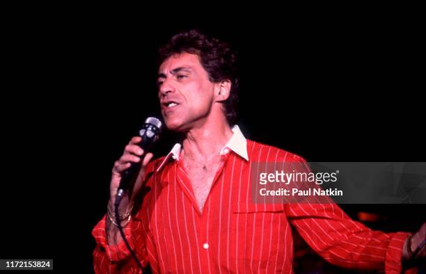 Singer Frankie Valli performs at the Park West in Chicago, Illinois, June 24, 1982.