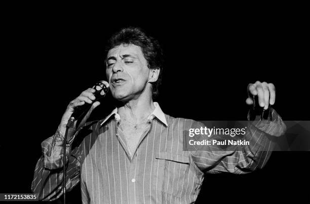 Singer Frankie Valli performs at the Park West in Chicago, Illinois, June 24, 1982.