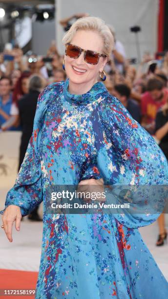 Meryl Streep walks the red carpet ahead of the "The Laundromat" screening during the 76th Venice Film Festival at Sala Grande on September 01, 2019...