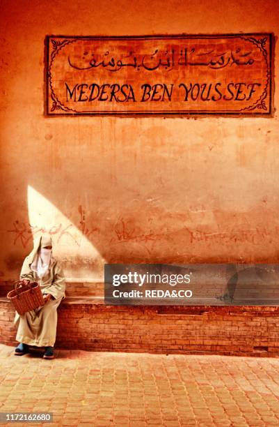 Medersa Ben Youssef, Koranic school, Marrakech, Morocco, North Africa.