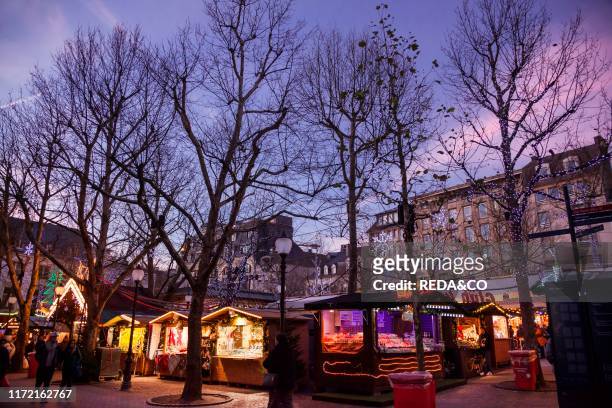 Christmas Market in Luxembourg City, Luxembourg, Europe.