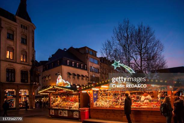 Christmas Market in Luxembourg City, Luxembourg, Europe.