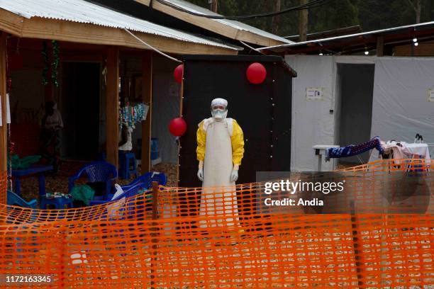 Democratic Republic of the Congo: Ebola treatment centre in Butembo. Doctors and healthcare workers in the Ebola treatment centre run by the...