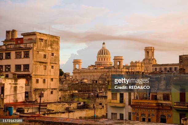 View and Capitolio Nacional de L'Avana: Cuba Island: West Indies: Central America.