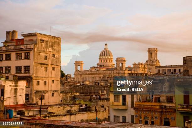 View and Capitolio Nacional de L'Avana: Cuba Island: West Indies: Central America.