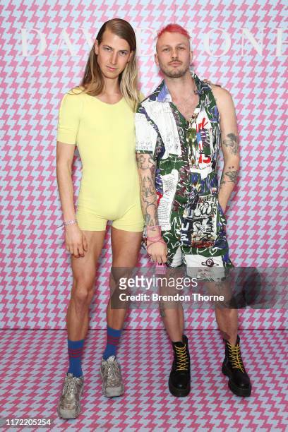 Christian Wilkins and Andrew Kelly attends the David Jones SS19 Bright Night event at David Jones Elizabeth Street Store on September 04, 2019 in...