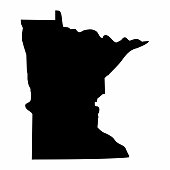 Minnesota silhouette map