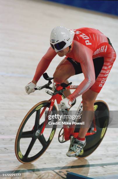 Grzegorz Krejner of Poland cycling in the Men's 1 kilometre time trial on 16th September 2000 during the XXVII Olympic Summer Games at the Dunc Gray...