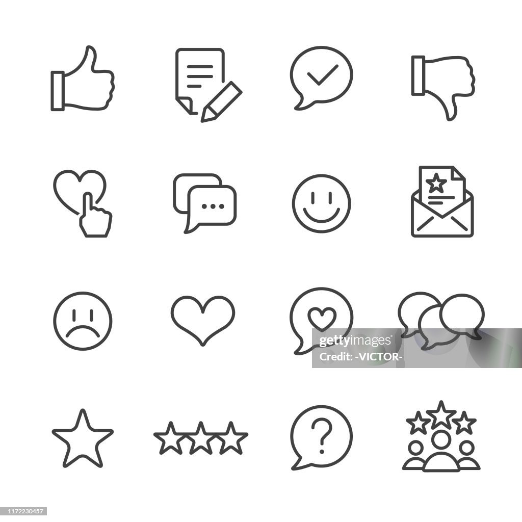 Customer Service Icons Set - Line Series