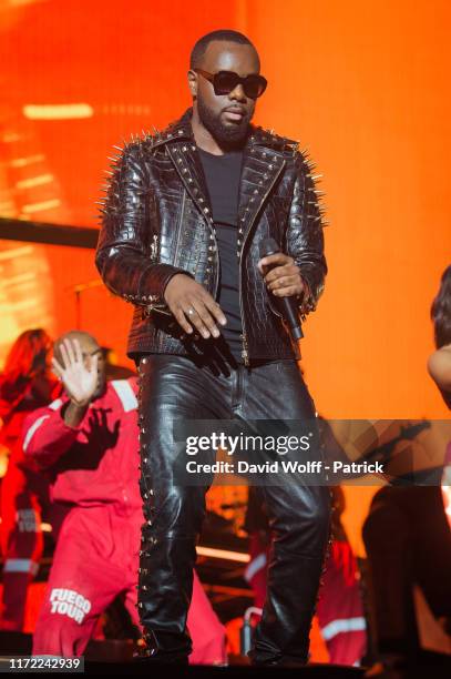 Gims performs at Stade de France on September 28, 2019 in Paris, France.