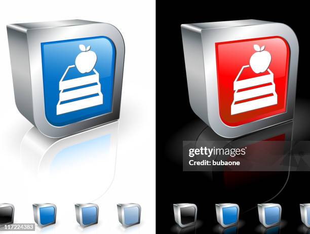 books and an apple 3d royalty free vector art - pile of rocks white background stock illustrations