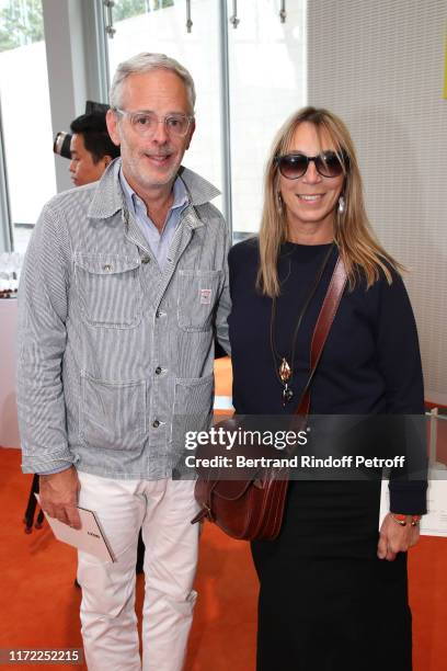 Victoire de Castellane and her husband Thomas Lenthal attend the LVMH Prize 2019 Edition at Louis Vuitton Foundation on September 04, 2019 in Paris,...