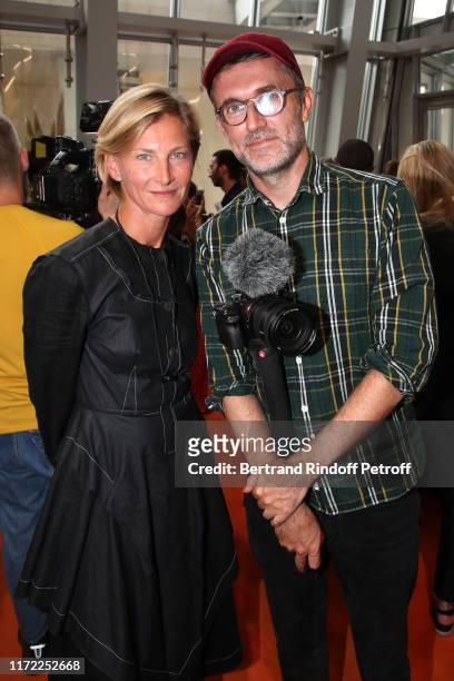 Elizabeth Von Guttman and photographer Loic Prigent attend the LVMH Prize 2019 Edition at Louis Vuitton Foundation on September 04, 2019 in Paris,...