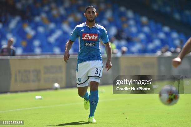 Faouzi Ghoulam of SSC Napoli during the Serie A TIM match between SSC Napoli and Brescia Calcio at Stadio San Paolo Naples Italy on 29 September 2019.