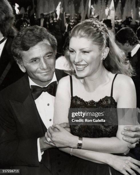 Actor Peter Falk and wife Shera Danese attend the premiere party for "Hair" on March 14, 1979 at the ABC Center in Century City, California.