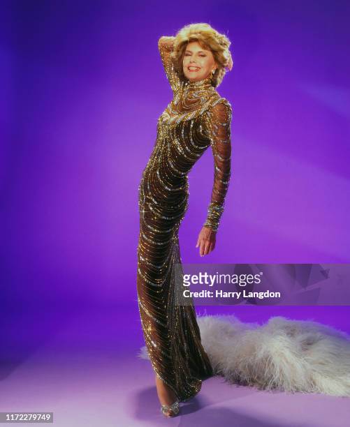 Actress Cyd Charisse poses for a portrait in 1989 in Los Angeles, California.
