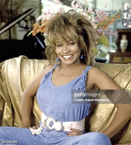 Singer Tina Turner poses for a portrait circa 1985 in Los Angeles, California